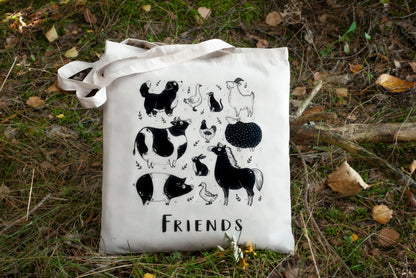 Friends / Food - Vegan Tote Bag