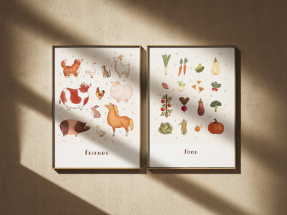 Plakat Wegański - Friends/Food 