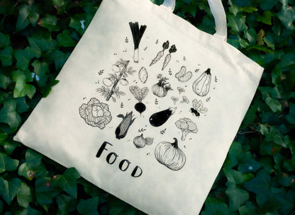 Friends / Food - Vegan Tote Bag