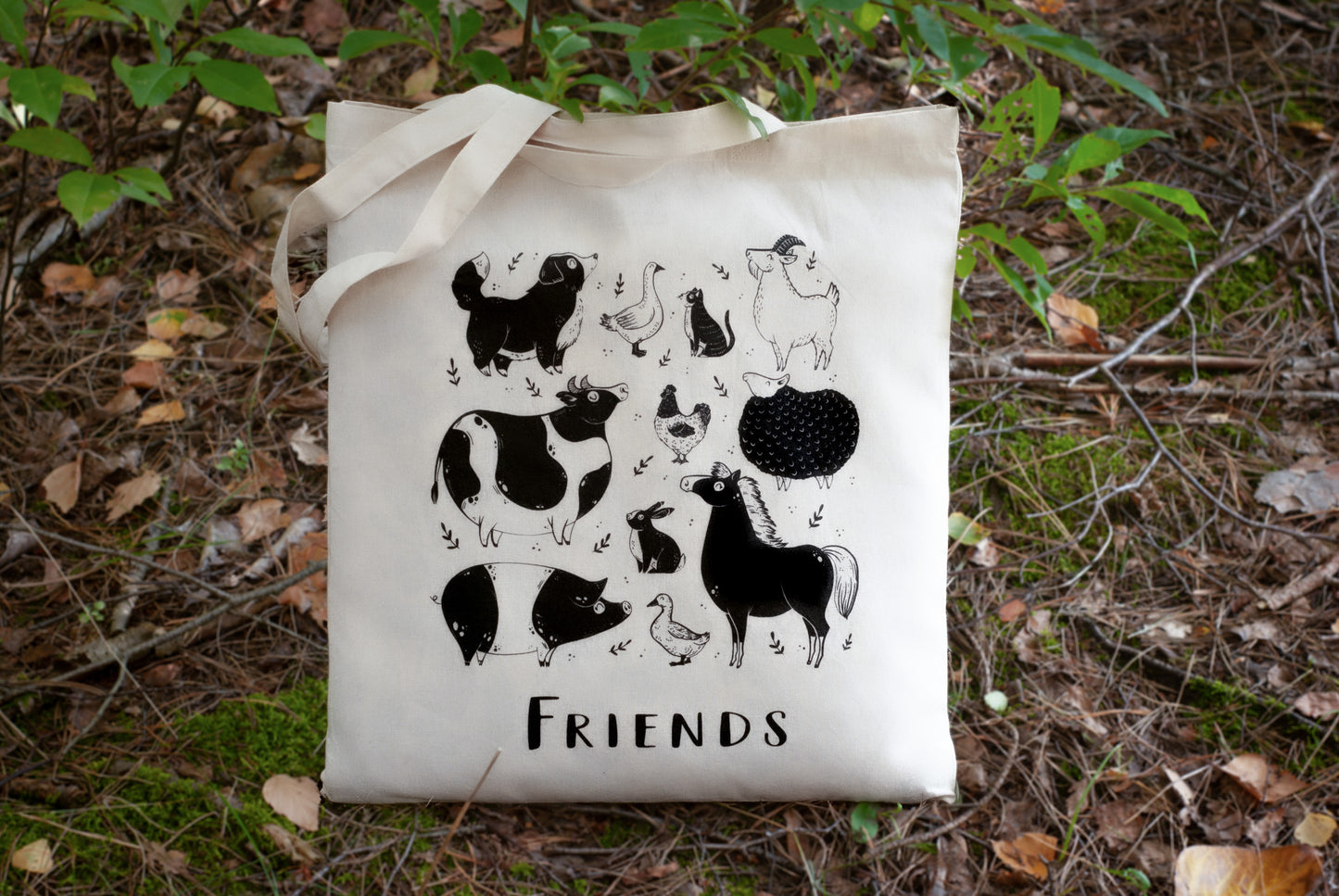 Friends / Food - Vegan Tote Bag