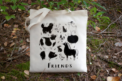Friends / Food - Vegan Tote Bag