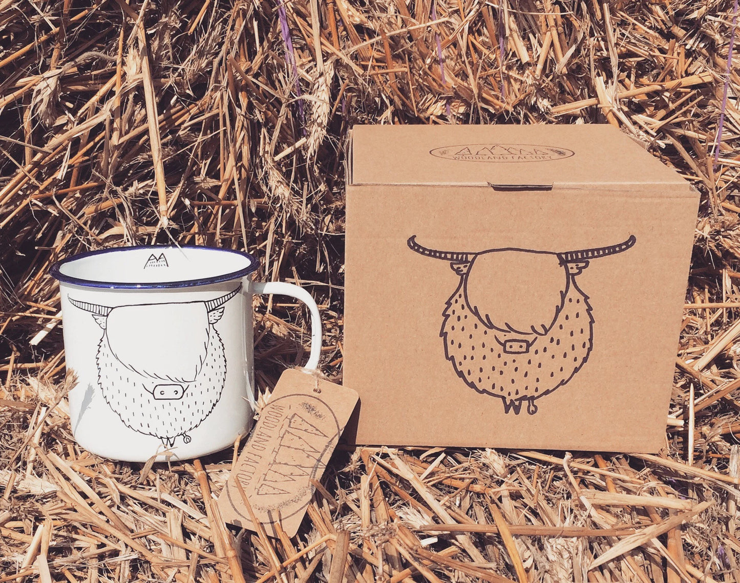 Highland Cow Enamel Mug