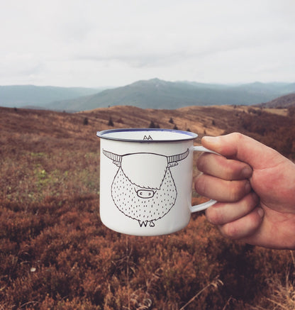 Highland Cow Enamel Mug