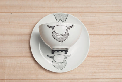 Highland Cow Set - Mug + Bowl + Plate