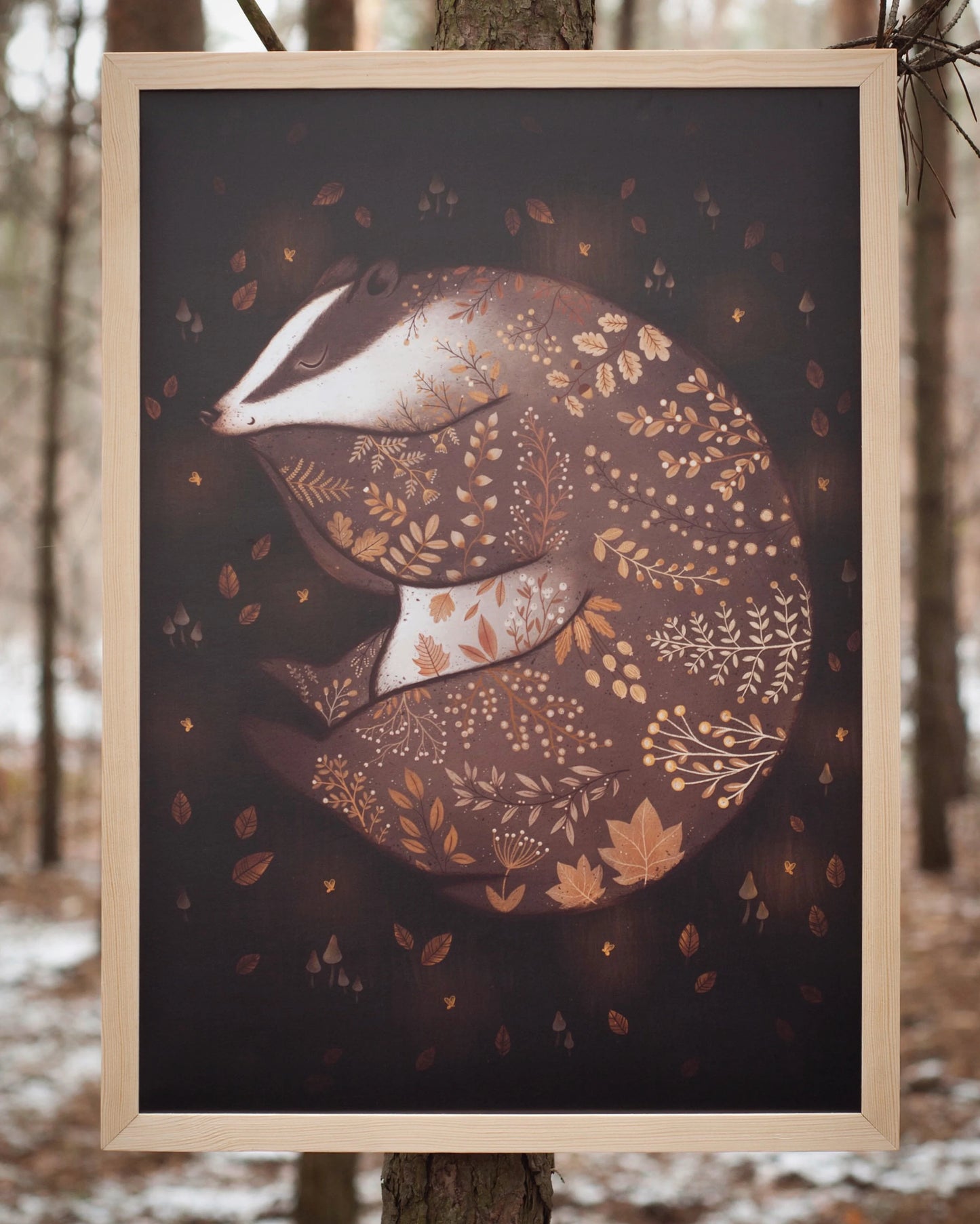 Plakat Śpiący Borsuk
