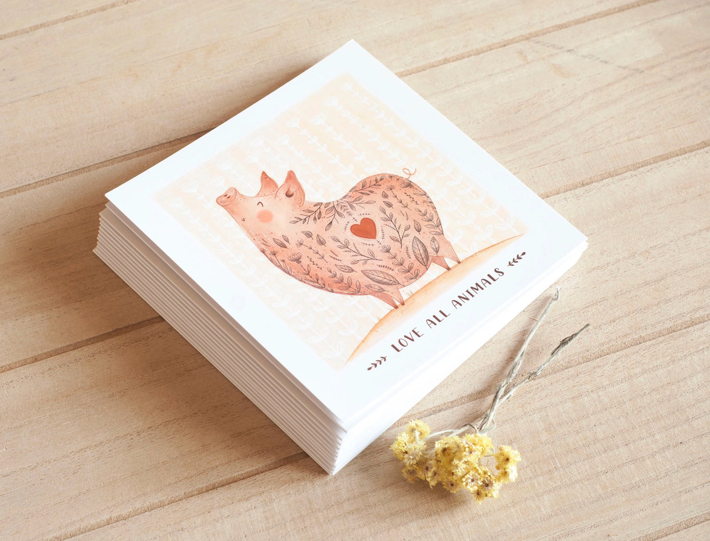 Vegan Pig Postcard