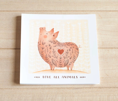 Vegan Pig Postcard