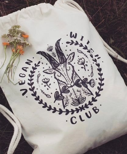 Vegan Witch Club - Drawstring Backpack