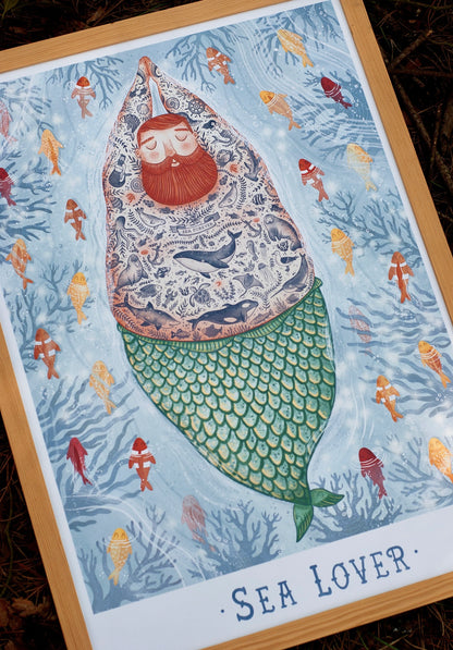 Plakat Pan Syren - Sea Lover