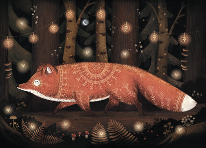 Night Fox Postcard