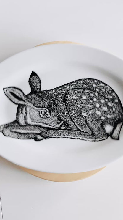 Fawn Oval Plate