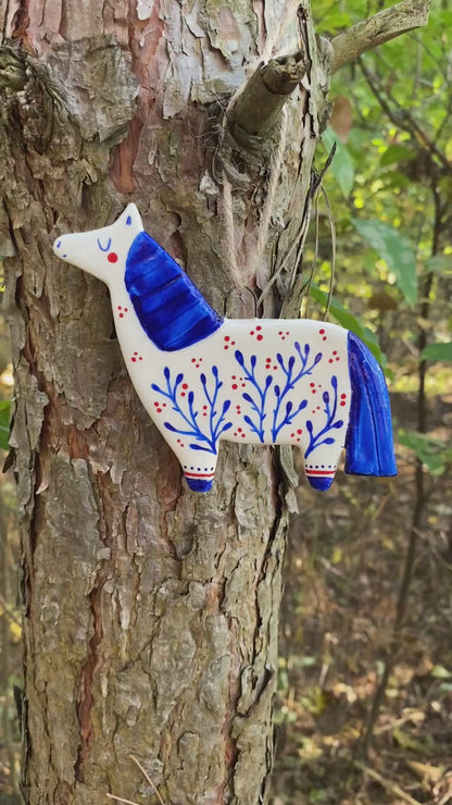 Folk Horse - Hanging Ornament