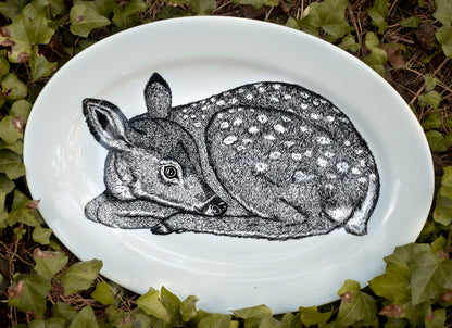 Fawn Oval Plate